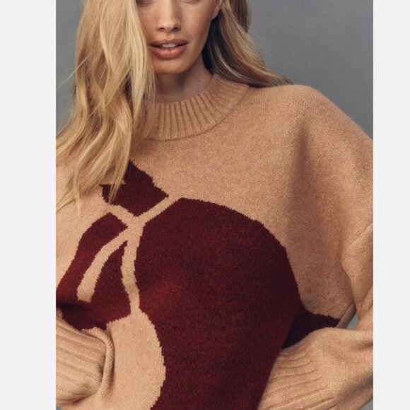 Anthropologie Corey Lynn Calter Horse Icon Sweater Equestrian Size XL NWT Honey - Picture 4 of 5